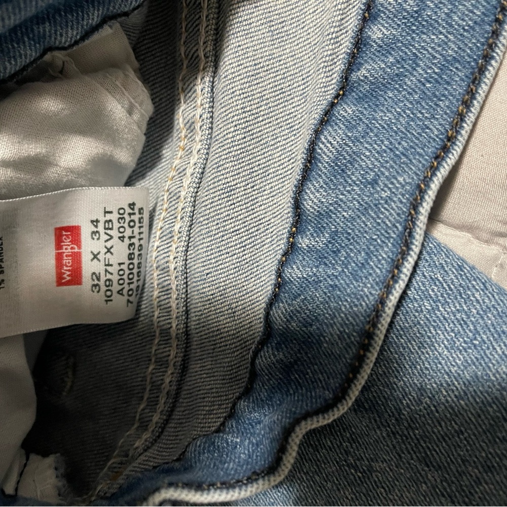 Mens Wrangler Light Blue Denim Pants